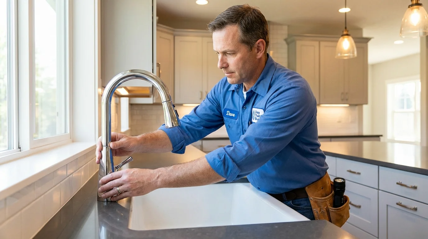 Kitchen faucet installation by Johns Plumbing LLC in Scotland